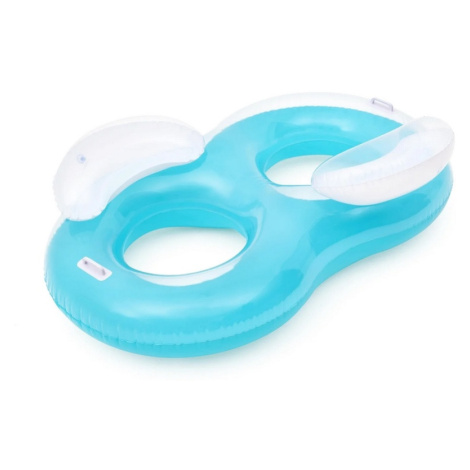 Bestway Nafukovací dvojitý kruh s držadlami modrá, 171 x 105 x 48 cm