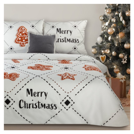Vianočné posteľné obliečky JOY z bavlneného saténu 220x200 cm, 70x80 cm/X2 Eurofirany