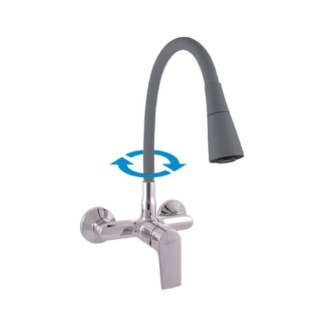 RAV SLEZÁK Colorado drezová batéria so silikónovým ramienkom 100 mm sivá / chróm co102.0/13s CO1