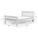 DL Jednolôžková posteľ 120x200 s roštom Laura - biela