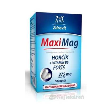 Zdrovit MaxiMag HORČÍK FORTE (375 mg) + VITAMÍN B6 50 kapsúl