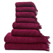 Sada 6 červených uterákov a 2 osušiek zo 100 % bavlny Bonami Selection