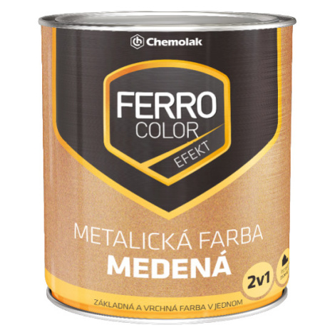 FERRO COLOR EFEKT - Metalická antikorózna farba 2v1 medená (efekt) 0,75 L CHEMOLAK