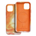 Plastové puzdro na Apple iPhone 11 Pro Leather Mag PU Splash oranžové