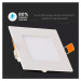 Mini LED panel štvorcový Premium zapustený 18W, 6400K, 1500lm, VT-1807 (V-TAC)