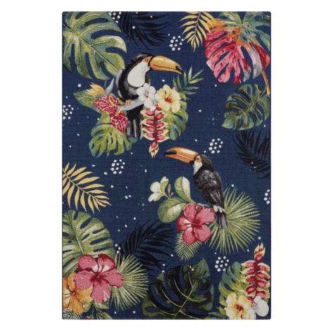 Kusový koberec Flair 105609 Tropical Dream Blue Multicolored – na ven i na doma - 80x165 cm Hans