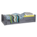 Sivá jednolôžková posteľ s roštom 90x200 cm Dennis – WOOOD