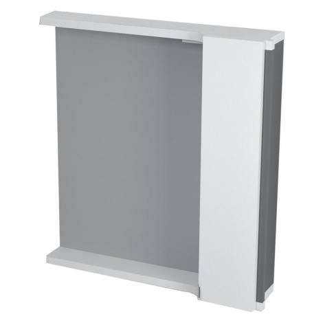 Sapho Sapho, PULSE galérka s LED osvetlením 2x3W, 75x80x17cm, pravá, biela/antracit (PU078P), PU