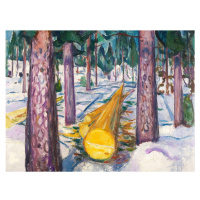 Reprodukcia obrazu Edvard Munch - The Yellow Log, 60 x 45 cm