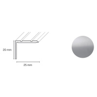 Döllken Profiles Schodová hrana DP 36 S samolepiaca 25 x 20 x 900 mm, strieborná