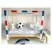 MJ Detská posteľ futbalová brána 90x200 - farebná