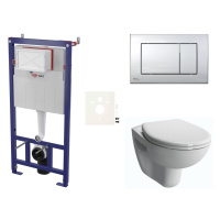 Cenovo zvýhodnený závesný WC set SAT do ľahkých stien / predstenová montáž + WC VitrA Normus SIK