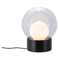 Stolová lampa Pulpo Boule Small, číra/opálová/čierna, sklo