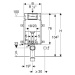 Geberit Kombifix - Montážny prvok Basic na závesné WC, 108 cm, splachovacia nádržka pod omietku 