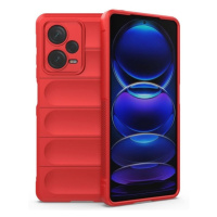 Xiaomi Redmi Note 12 Pro Plus 5G, silikónové puzdro, stredne odolné proti nárazu, 3D vzor, červe