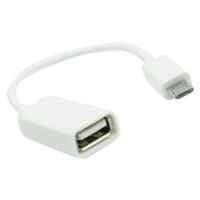Dátový kábel micro USB kábel/ OTG biely