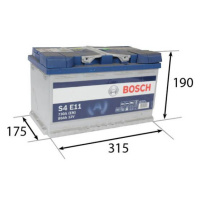 BOSCH autobatéria 80Ah 12V, 730A, 0 092 S4E 111