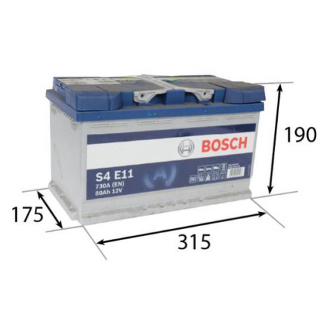 BOSCH autobatéria 80Ah 12V, 730A, 0 092 S4E 111