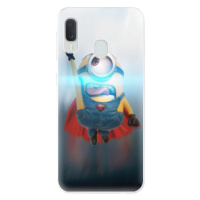 Odolné silikónové puzdro iSaprio - Mimons Superman 02 - Samsung Galaxy A20e