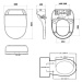 SAPHO - PURA závesné WC s elektronickým bidetom USPA LUX UB-6635RU-1