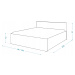 GL Jednolôžková posteľ Dorian - sivá Rozmer: 200x90