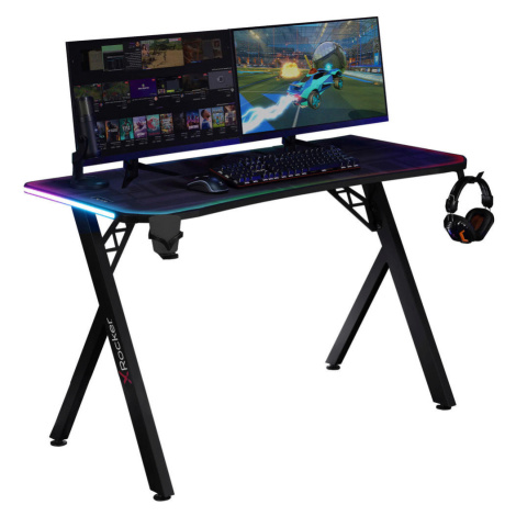 X Rocker HERNÝ STÔL, čierna, 140/60/75 cm