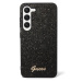 Guess PC/TPU Glitter Flakes Metal Logo Zadný Kryt pre Samsung Galaxy S23 Black