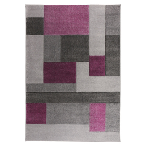 Kusový koberec Hand Carved Cosmos Purple/Grey - 160x230 cm Flair Rugs koberce