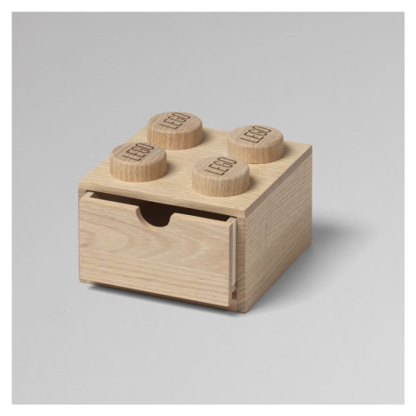Drevený stolný box 4 so zásuvkou, viac variant - LEGO Farba: dub - ošetřený mýdlem