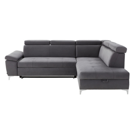 Carryhome ROHOVÁ SEDAČKA, textil, tmavosivá