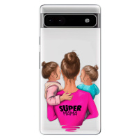 Odolné silikónové puzdro iSaprio - Super Mama - Two Girls - Google Pixel 6a 5G