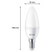 Philips LED sviečka E14 4,9W 470m 2 700K matná 3ks