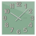 Sklenené štvorcové nástenné hodiny, zelené VCT1109 Glassico 40cm