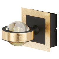 Nástenné svietidlo Cluedo LED, zlatá farba, šírka 12 cm, kov, CCT