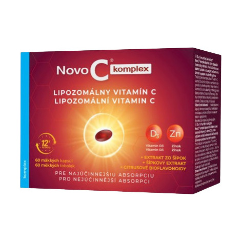 NOVO C  KOMPLEX Lipozomálny vitamín C s vitamínom D3 a zinkom 60 mäkkých kapsúl