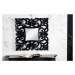 Estila Luxusné nástenné zrkadlo Muriel v matnej čiernej farbe s ozdobným rámom z dreva a polyres