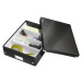 Čierny kartónový úložný box s vekom 28x37x10 cm Click&Store – Leitz