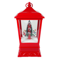 mamido  Vianočné lampáš svetlo sneženie Santa Claus červená