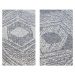 Krémovo-sivý okrúhly vonkajší koberec ø 100 cm Gemini – Elle Decoration