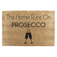 Rohožka z kokosového vlákna 40x60 cm This Home Runs On Prosecco – Artsy Doormats