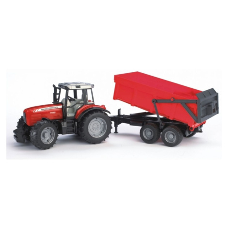 Bruder 02045 Traktor Massey Ferguson 7480 a vlek