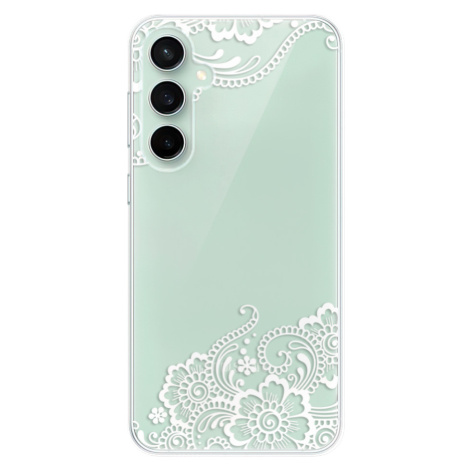 Odolné silikónové puzdro iSaprio - White Lace 02 - Samsung Galaxy S23 FE