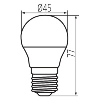 G45 N 6,5W E27-NW   Svetelný zdroj LED MILEDO