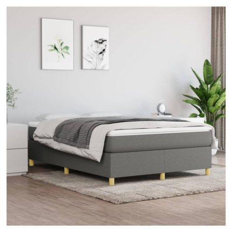 vidaXL Rám na boxspring posteľ tmavosivý látka 100x200 cm