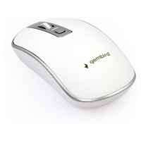 GEMBIRD myš MUSW-4B-06, bielo-strieborná, bezdrôtová, USB nano receiver