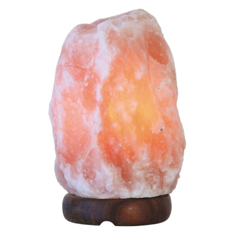 Soľná lampa svietiaca so žiarovkou 230V, tvar kameňa, 1-2 kg