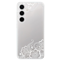 Odolné silikónové puzdro iSaprio - White Lace 02 - Samsung Galaxy S24