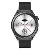 GARETT Smartwatch V12 Black leather Inteligentné hodinky, rozbalené