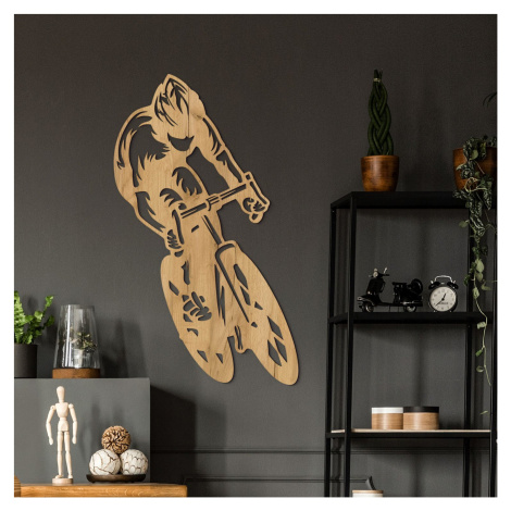 Drevená nástenná dekorácia - Cyklista