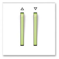 Kryt ovládaca žalúzií tlacidlový biela/zelená ladová Neo (ABB)